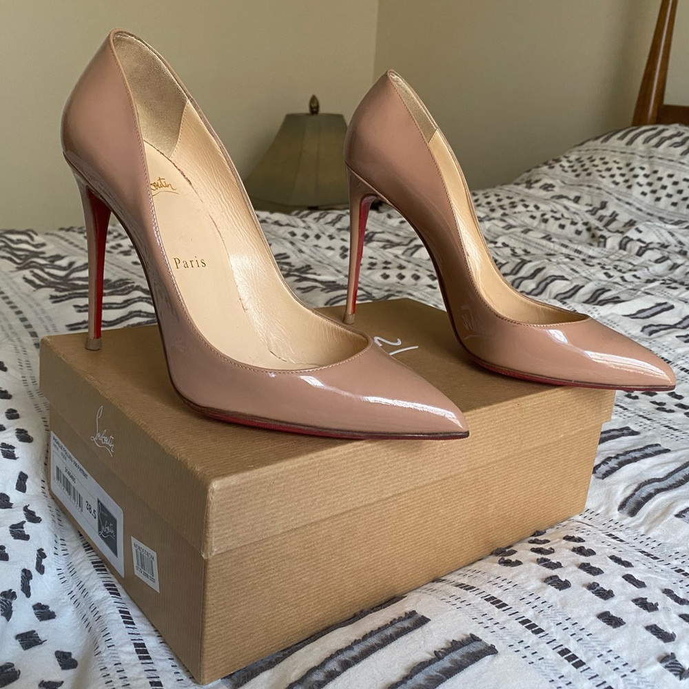 Christian Louboutin Nude Pigalle Follies 38.5